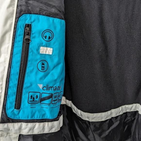 German waterproof winter / Ski jacket size 6 multicolor breathable material - Picture 8 of 10